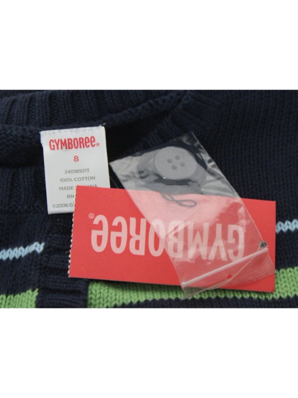 2006 Gymboree Wish You Were Here Striped Cardigan Sweater sz 8 Sweater Spring - Picture 7 of 7